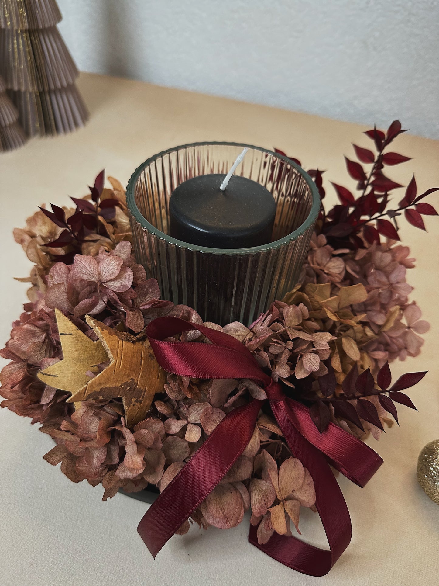 Adventsdeko Burgundy Noir