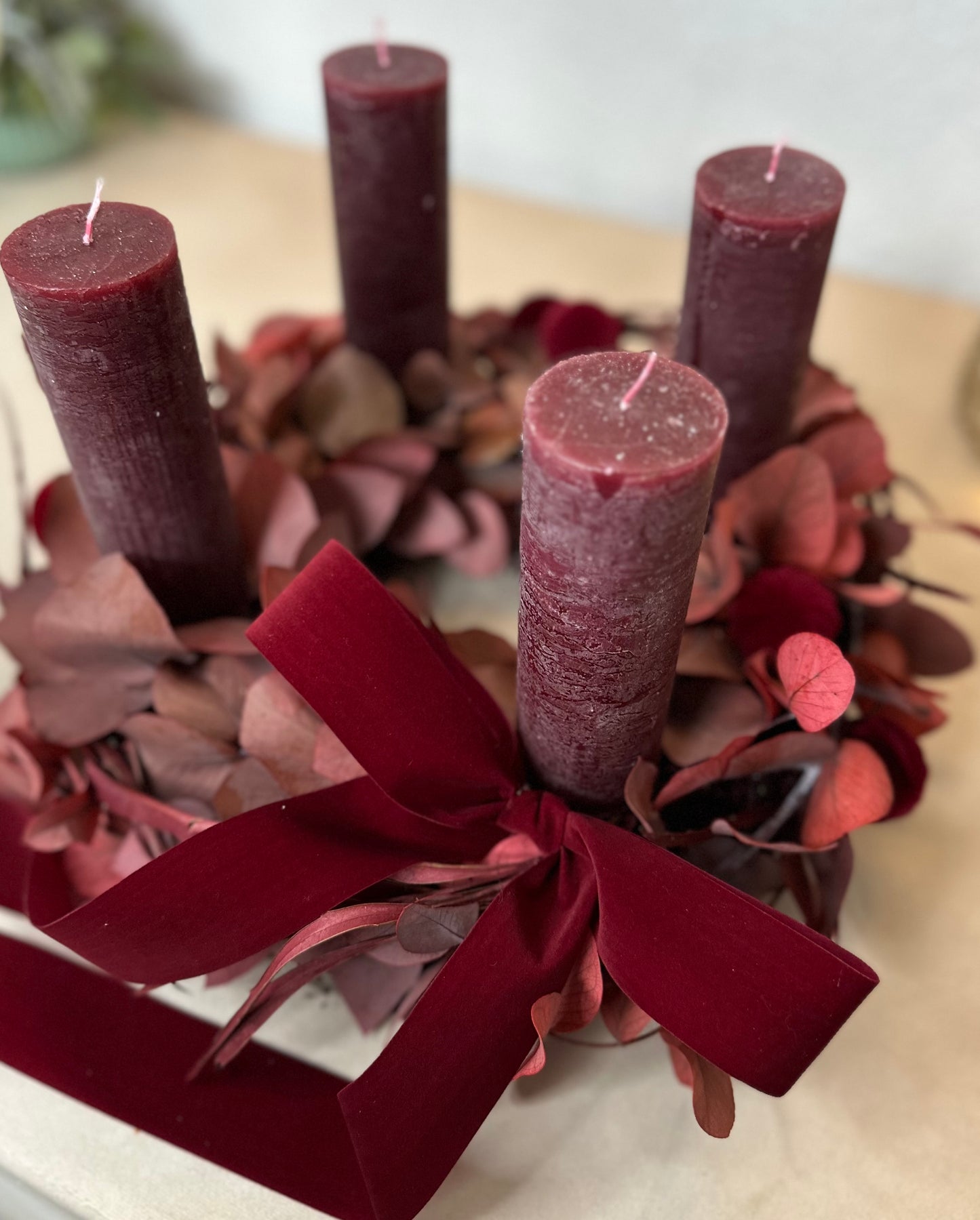 Adventskranz Burgundy Delux 2