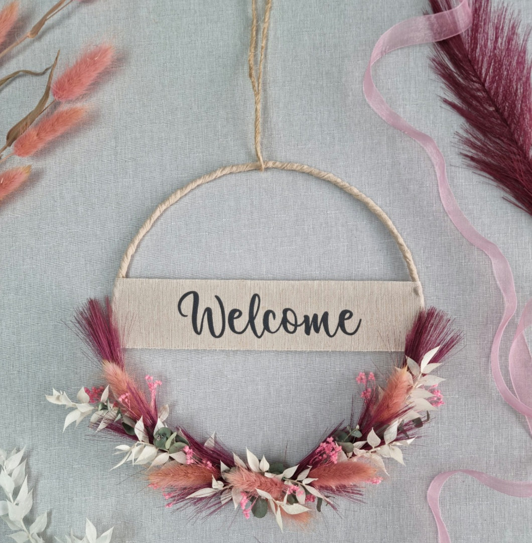 Welcome Trockenblumen-Kranz