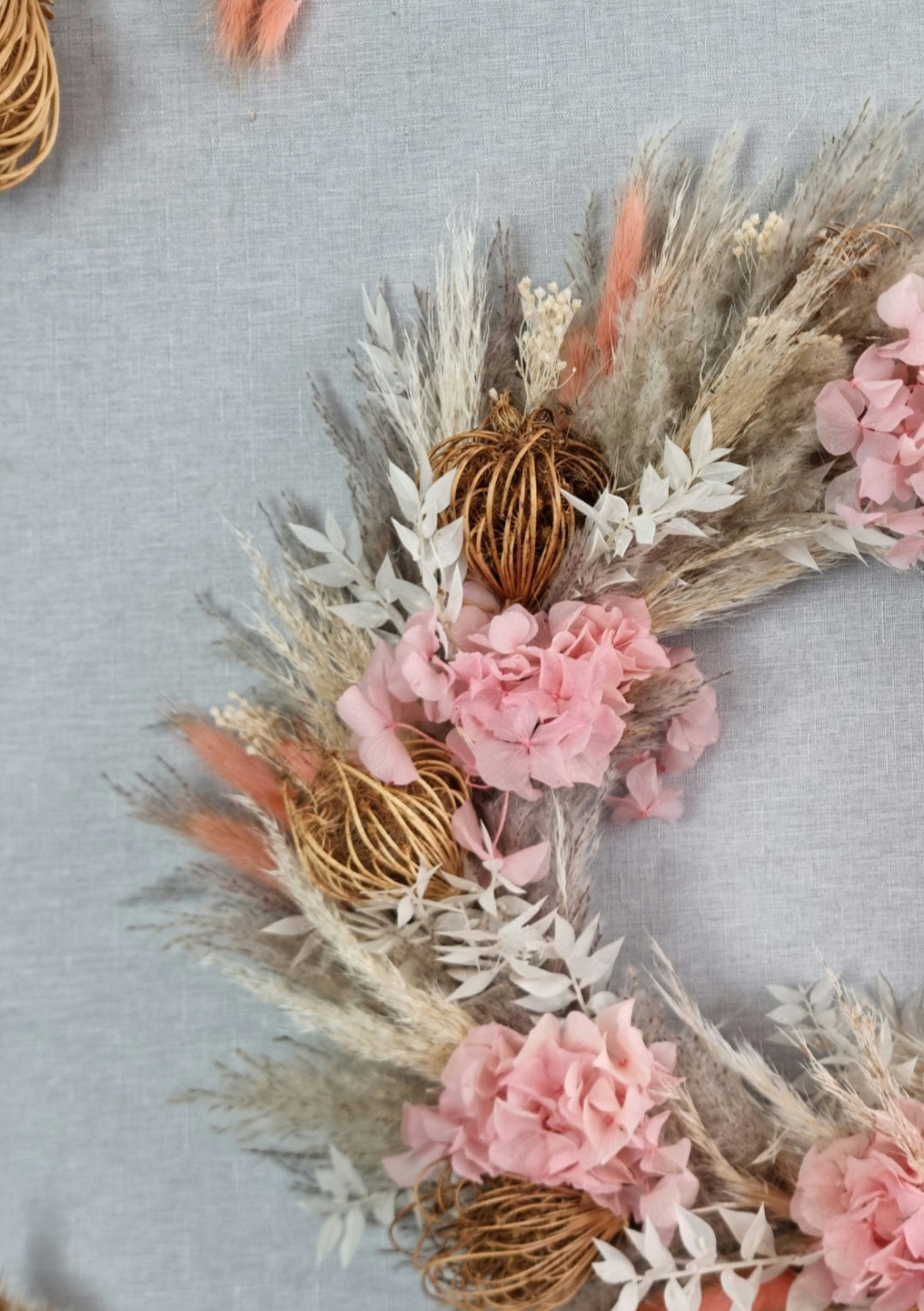 Pampas Trockenblumen-Kranz