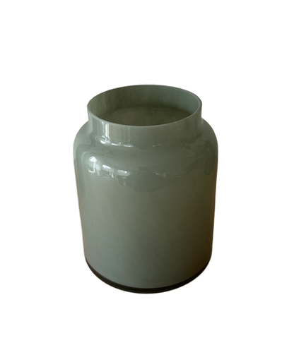 Glas Vase „Milky Grey“