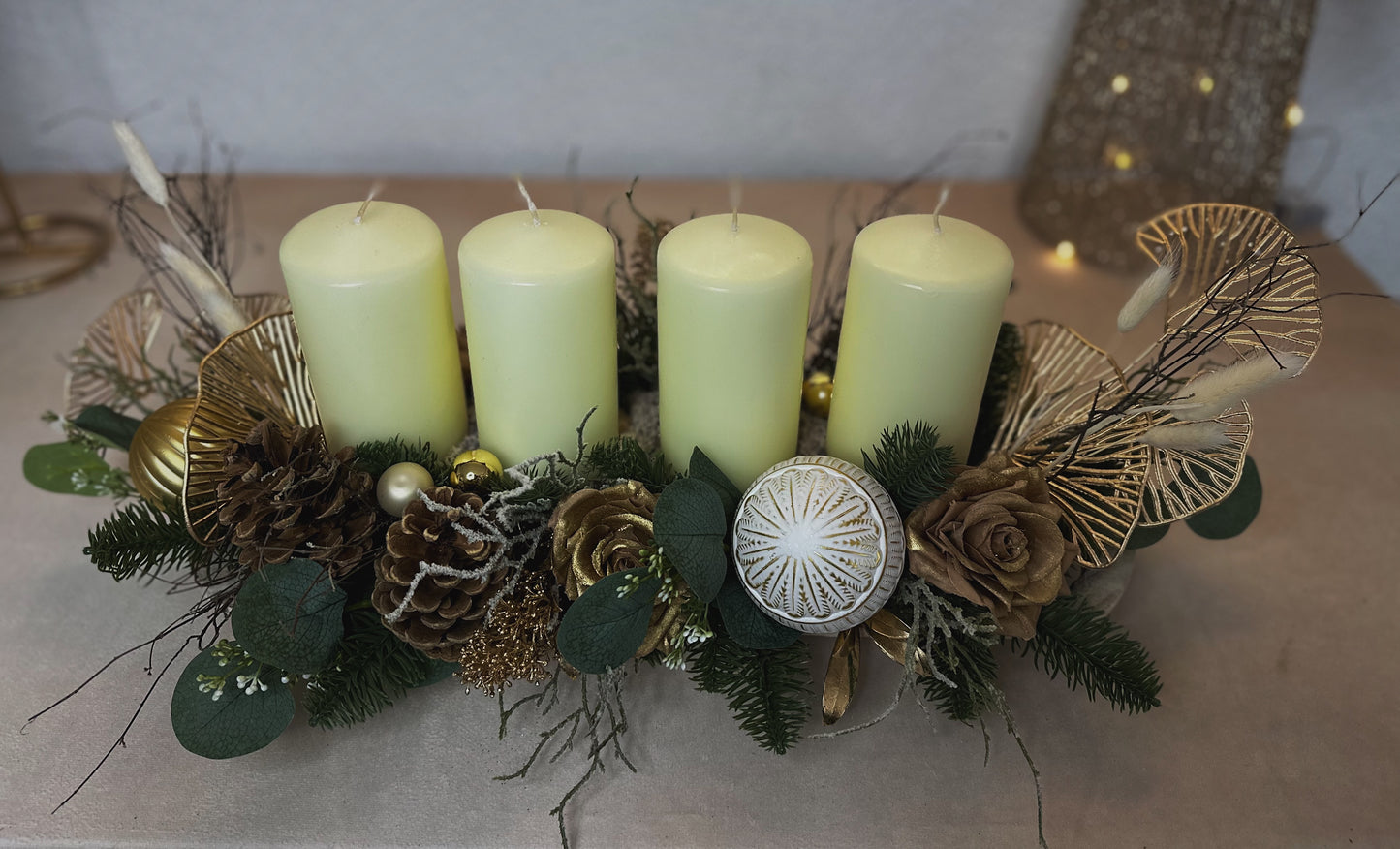 Adventsgesteck  Ivory Luxe