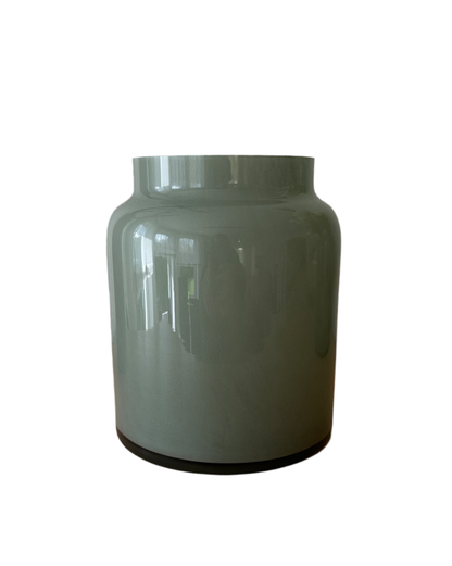 Glas Vase „Milky Grey“
