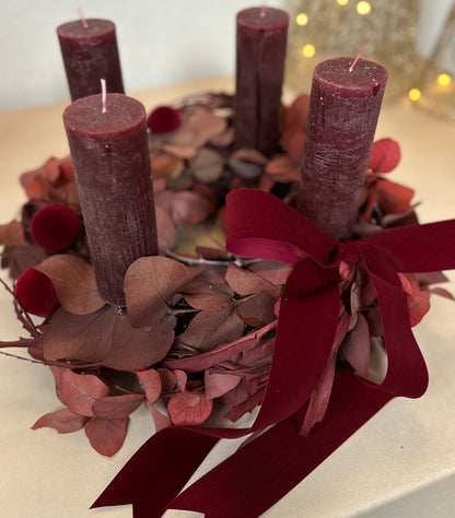 Adventskranz Burgundy Delux 2