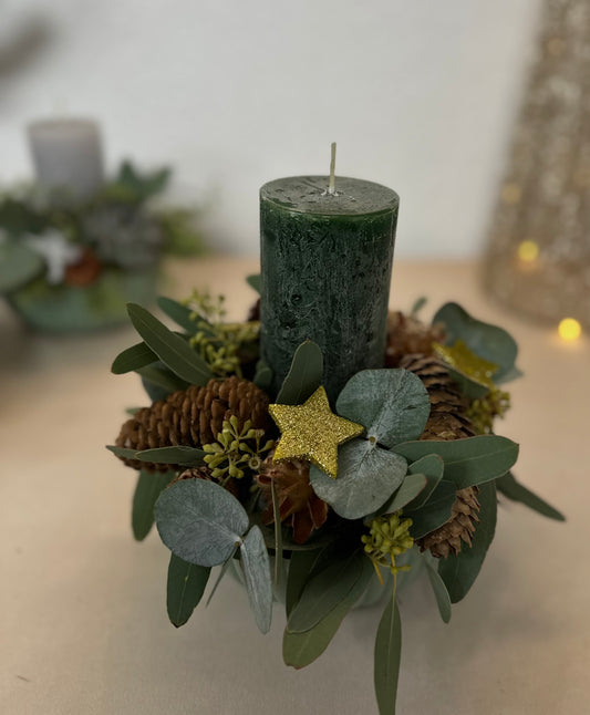 Adventsgesteck Waldgrün