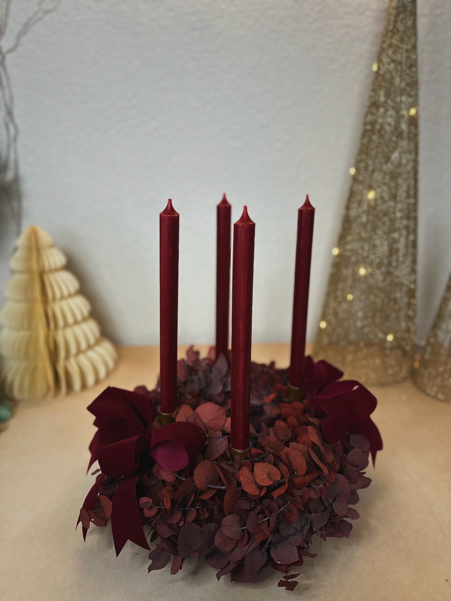 Adventskranz Burgundy Deluxe