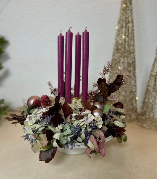 Adventskranz Roségold