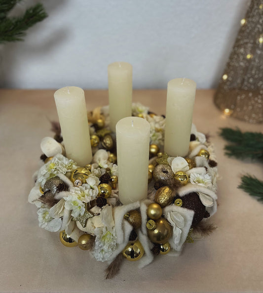 Adventskranz Goldene Eleganz