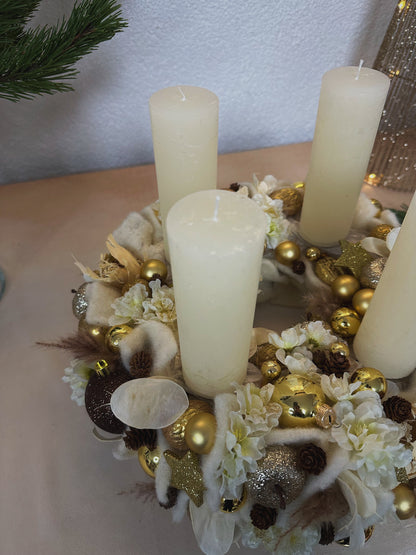 Adventskranz Goldene Eleganz