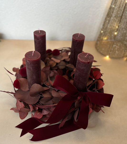Adventskranz Burgundy Delux 2