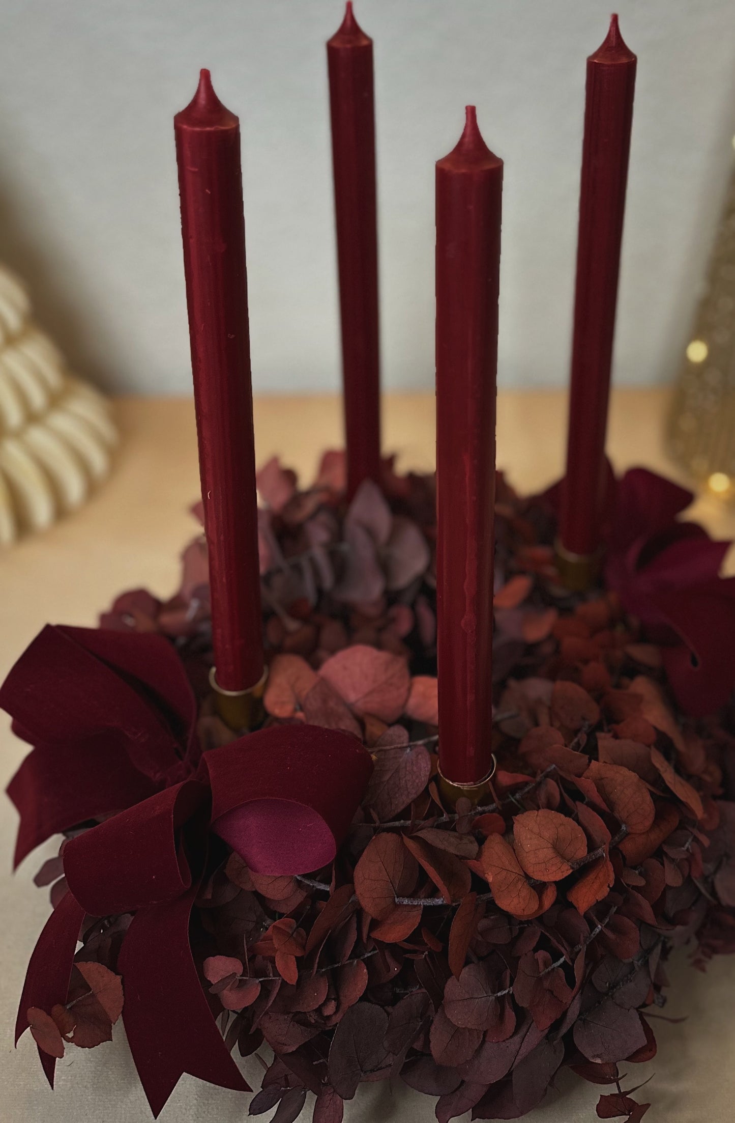 Adventskranz Burgundy Deluxe